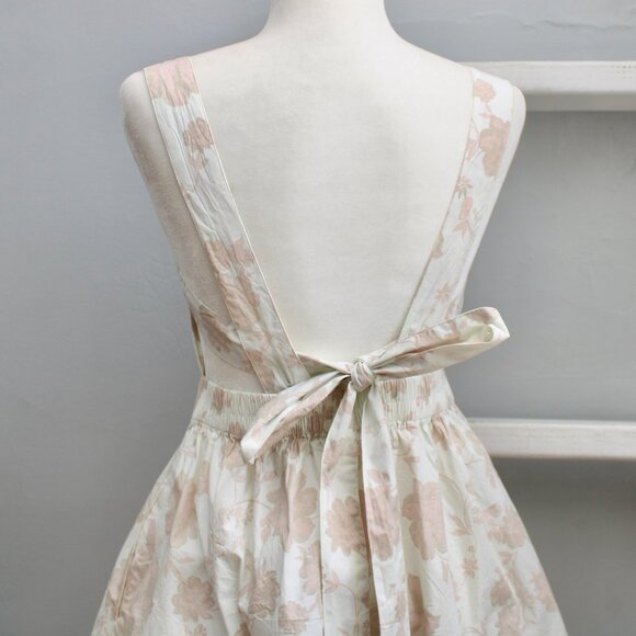 Free People White Pink Floral Meat Me In Maui Printed Mini Dress Size Small NWT - Picture 6 of 9